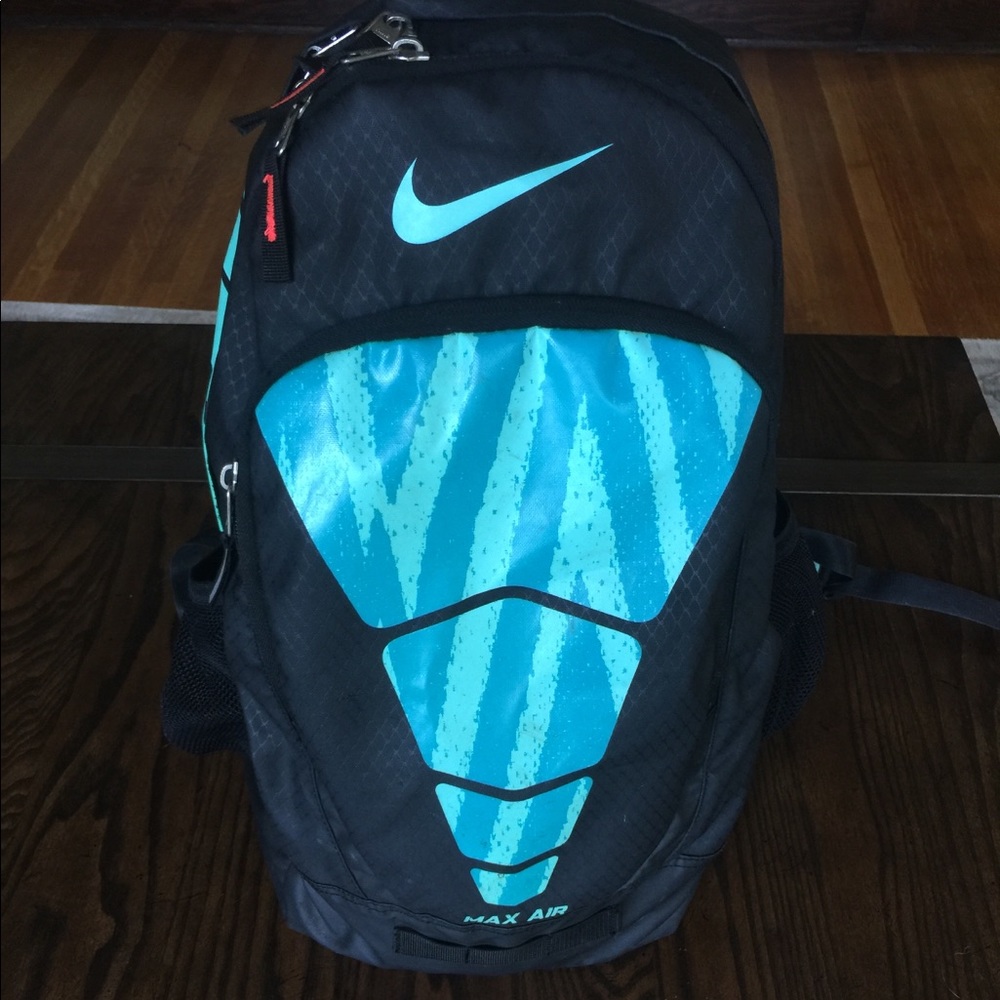 Teal & pink Nike air max backpack
